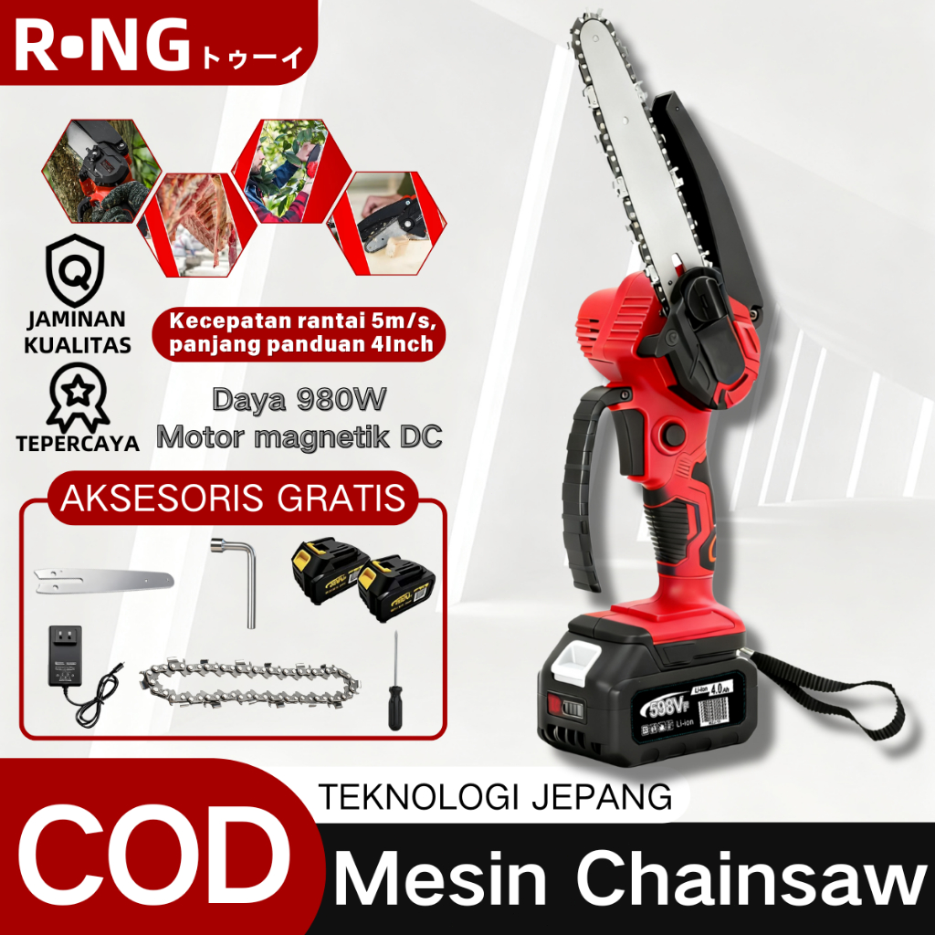 gergaji mesin mini mesin gergaji kayu listrik 4 Inch gergaji kayu listrik portabel Gergaji baterai