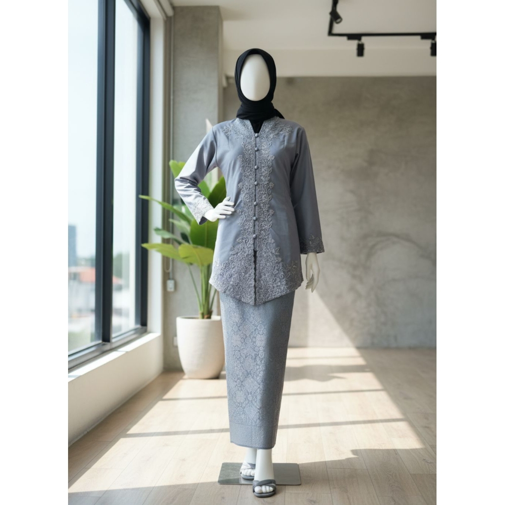 Kebaya Encim Tunik Bordir Senada Kebaya Encim Toyobo Tojiro