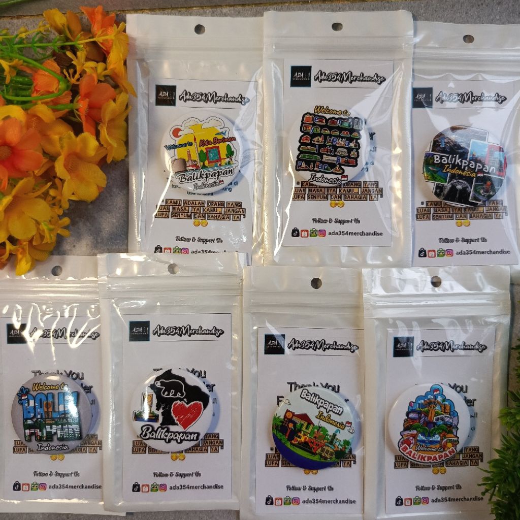 OLEH-OLEH KHAS BALIKPAPAN | PROMO MAGNET TEMPELAN KULKAS BALIKPAPAN DLL | BUKAN GANTUNGAN KUNCI AKRI