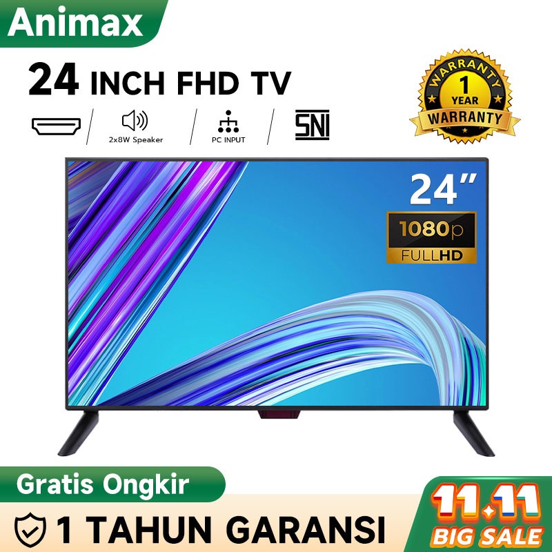 Animax Sakura TV Digital 24 inch TV LED Digital 21/22/24/25/27/30 inch Televisi FHD TV led 27 inch