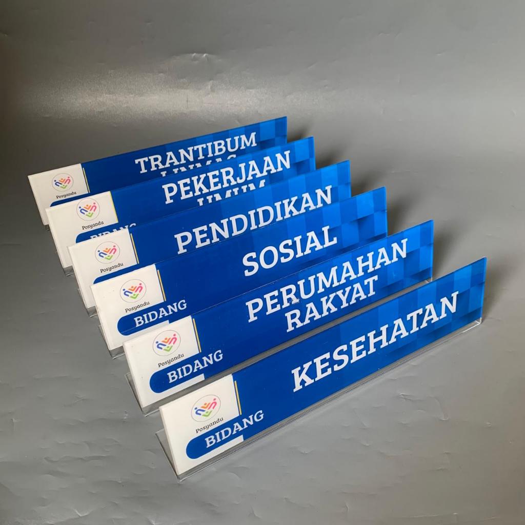 Akrilik Papan Meja Posyandu 6 Standar Pelayanan Minimal - Paket Akrilik 6 SPM posyandu
