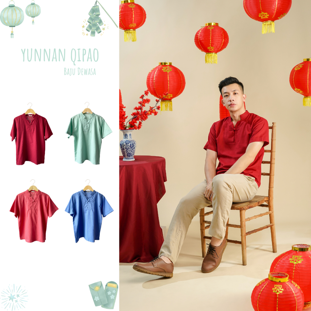 LA LA LAND YUNNAN QIPAO PRIA | Atasan Imlek Dewasa | Baju Imlek Pria | Baju Hanfu | Baju CNY