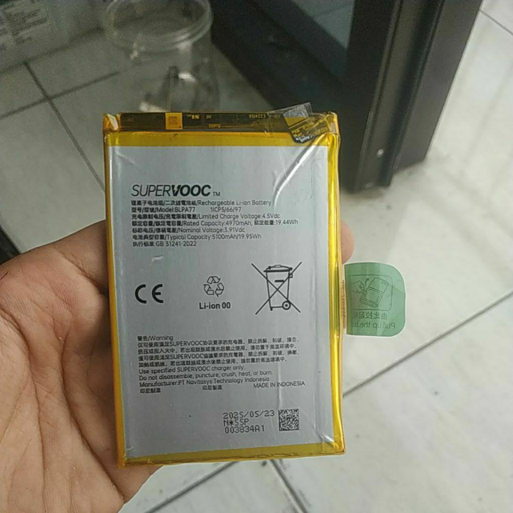 baterai bekas ori oppo a3x blpa77