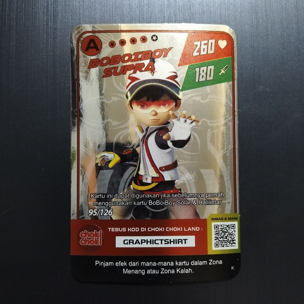 Monsta Galaxy Card | Boboiboy Supra | Choki Choki 95/126