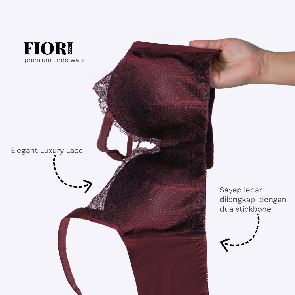Enrika Bra by Fiori // Soft bra Underwire Bra dengan kawat Bra fiori
