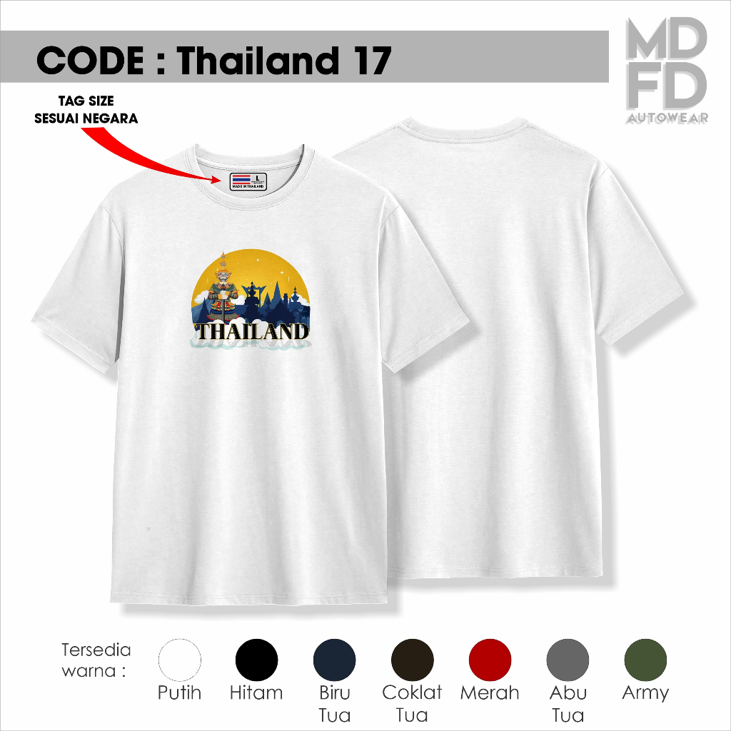 Baju Kaos Souvenir Thailand Kaos oleh oleh Thailand Premium Original Cotoon