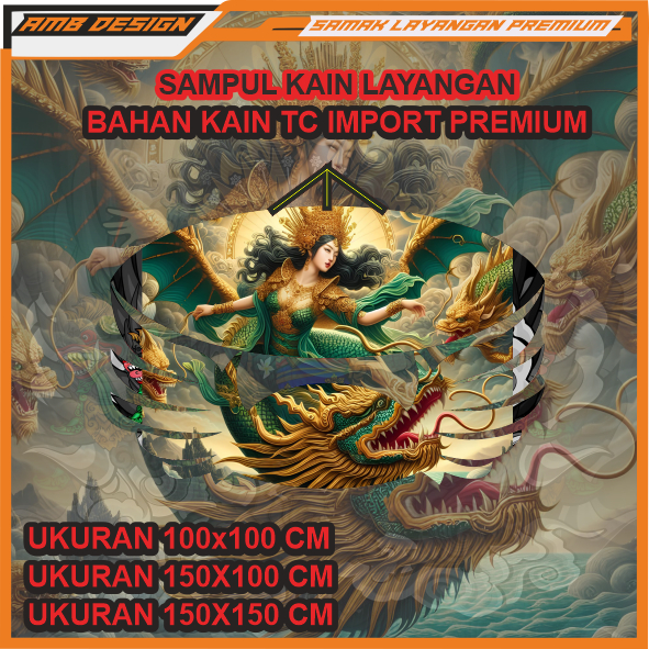 AMB - SAMAK LAYANGAN NYI RORO KIDUL BAHAN KAIN TC IMPORT LAYANG LAYANG