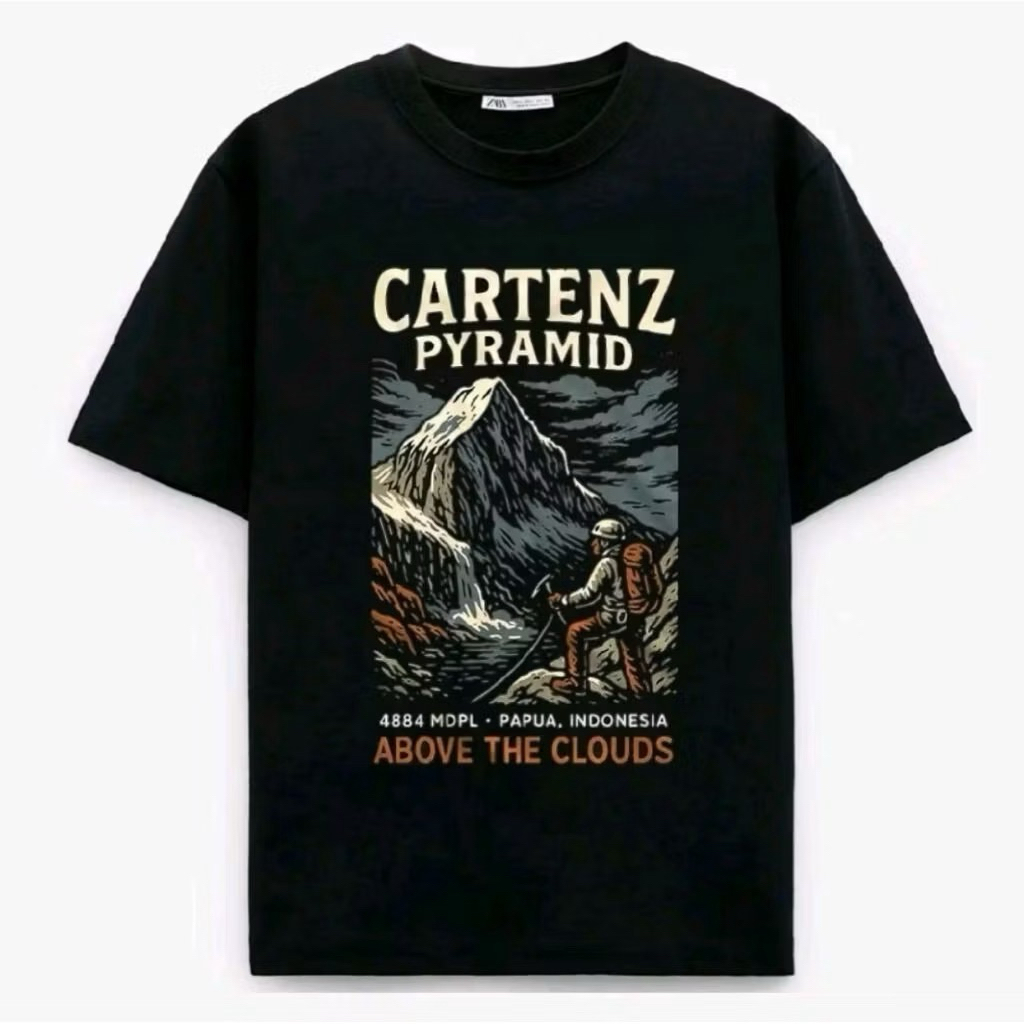 TSHIRT/KAOS PENDAKIAN GUNUNG CARTENZ PIRAMIDA