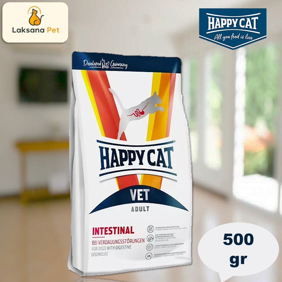 HAPPY CAT VET INTESTINAL KEMASAN 500 GRAM | MAKANAN KUCING HAPPY CAT INTESTINAL