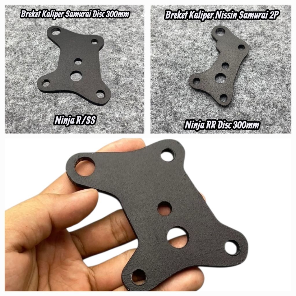 Breket Kaliper Nissin Samurai 2P Ninja RR Ninja R/SS Disc 300mm