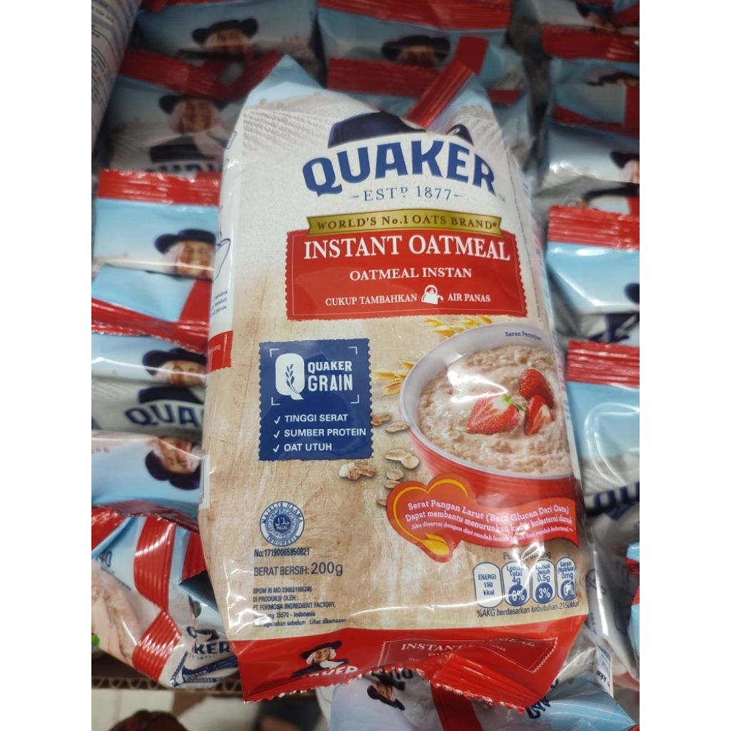 OATMEAL INSTAN QUAKER OATMEAL MERAH 200GR