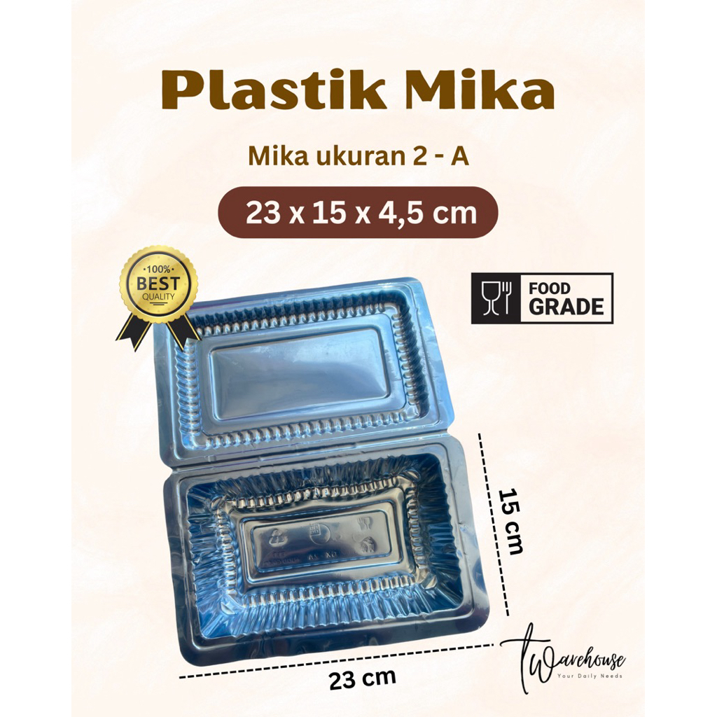 Plastik Mika 2A / Plastik Mika Kue Snack Makanan Bening Tebal Berkualitas isi 50 100