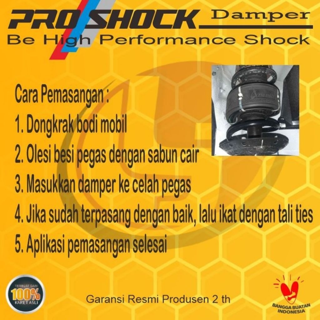 Pro Shock Karet Damper Mobil Peredam Guncangan Shockbreaker Mobil Rocky Karet Damper Dumper Spring