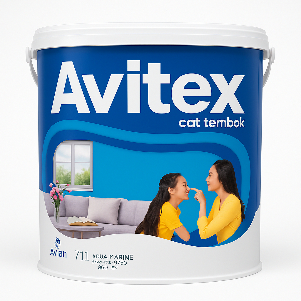 Avitex Cat Tembok 5kg Murah/Cat Tembok Avitex Warna Lengkap 5kg
