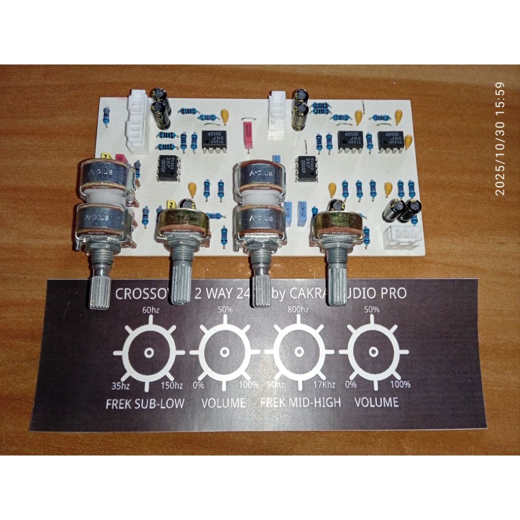 crossover 2 way 24db in out balance