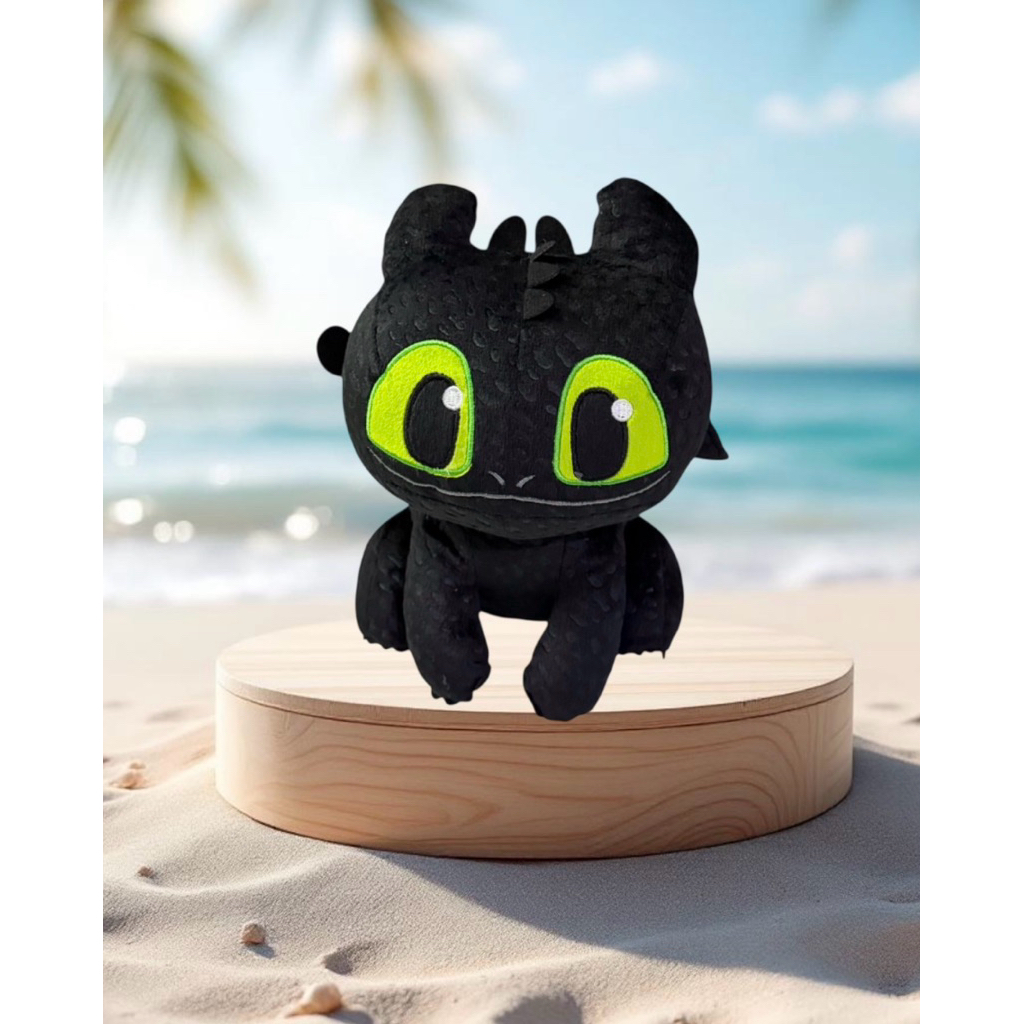 Boneka Toothless Night Dragon Naga Black
