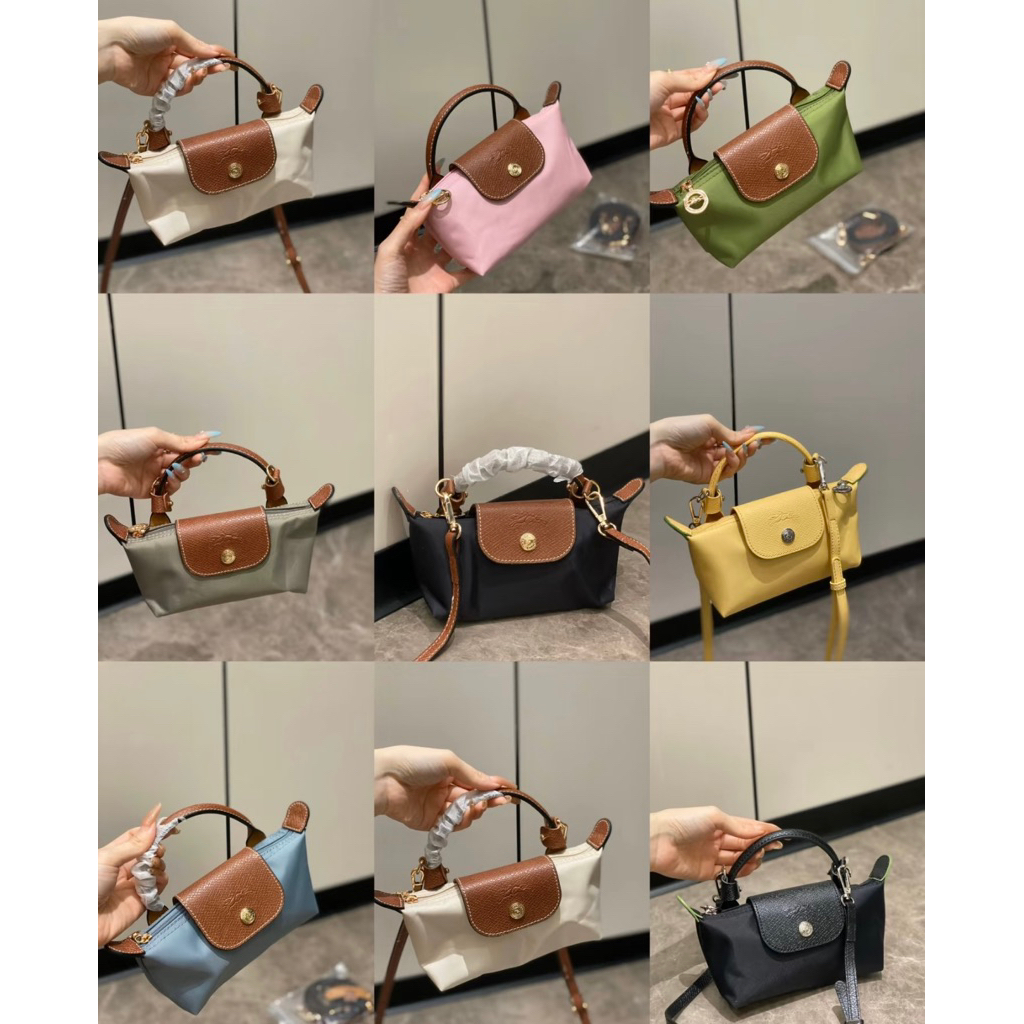 Tas Selempang Mini Classic Wanita Nylon Premium | Tas Pouch Micro Logo Kuda Import