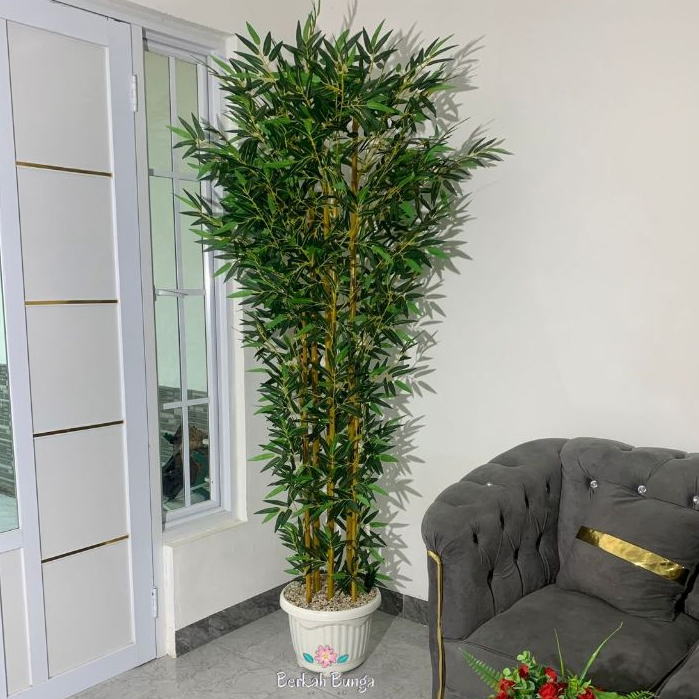 Pohon bambu artificial 2meter - bambu plastik hiasan- pohon bambu plastik- pohon plastik-Pohon Dekor