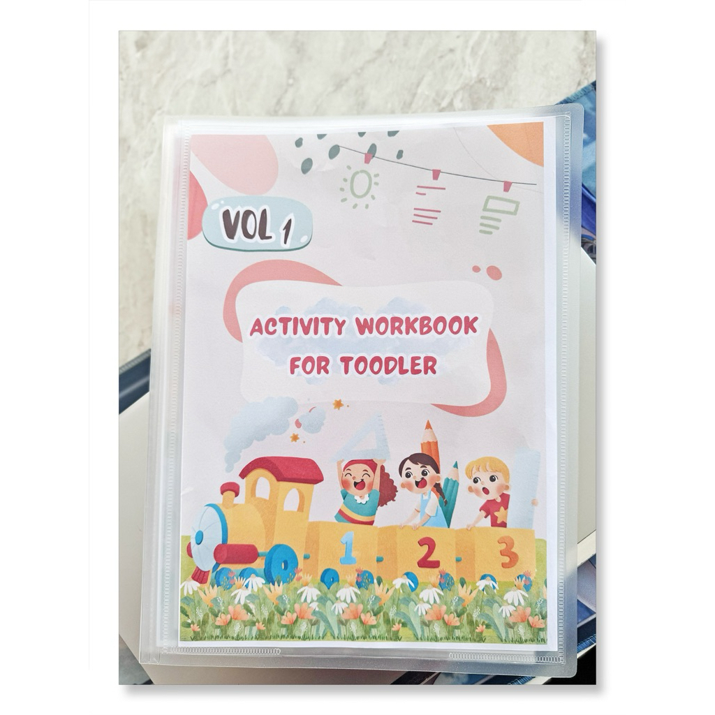 VOL 1 Worksheet Anak 2-3 Tahun | Belajar Warna, Bentuk, Motorik Halus (40 Lembar)