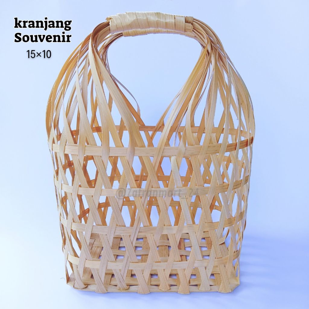 Besek Kranjang Tas Anyaman Bambu Parcel Sovenir Lebaran 15×10(kecil)