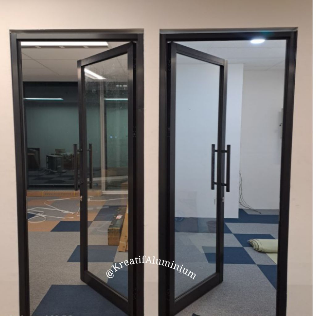 Pintu kaca kusen alumunium | Costum bahan, model & warna
