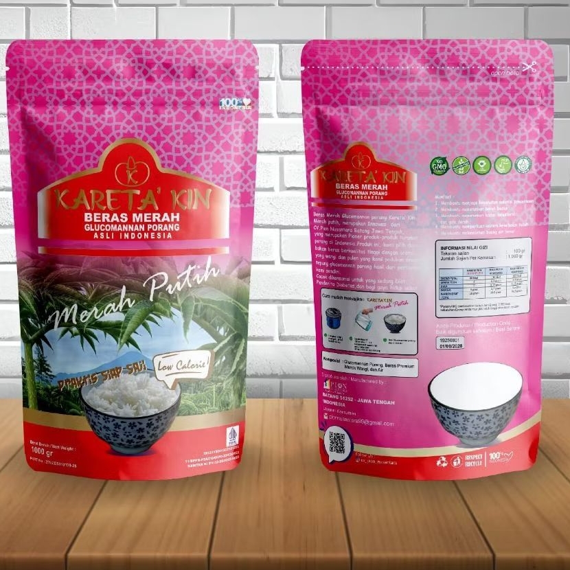 Kareta'kin Beras merah Glucomannan porang