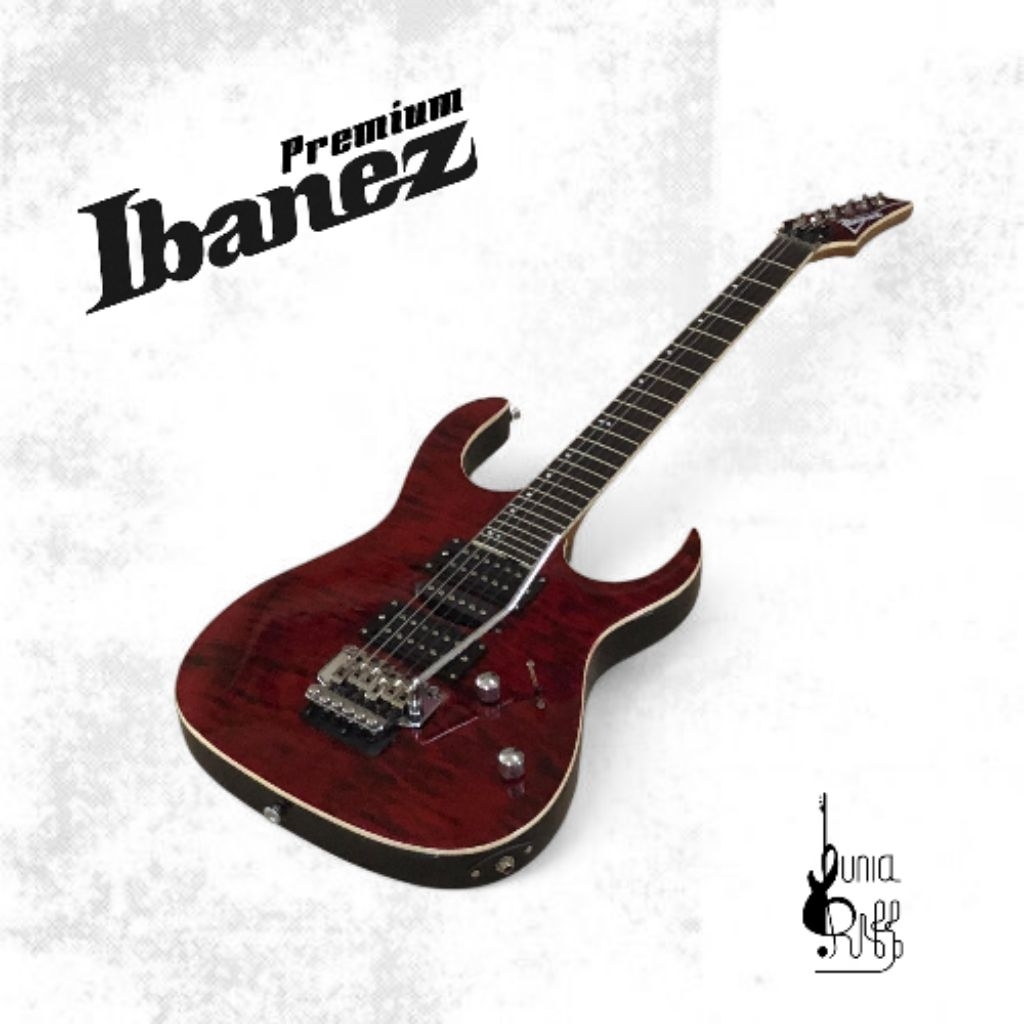 Gitar Listrik/Elektrik Ibanez Costume HQ series Premium Updown - Red & Yellow