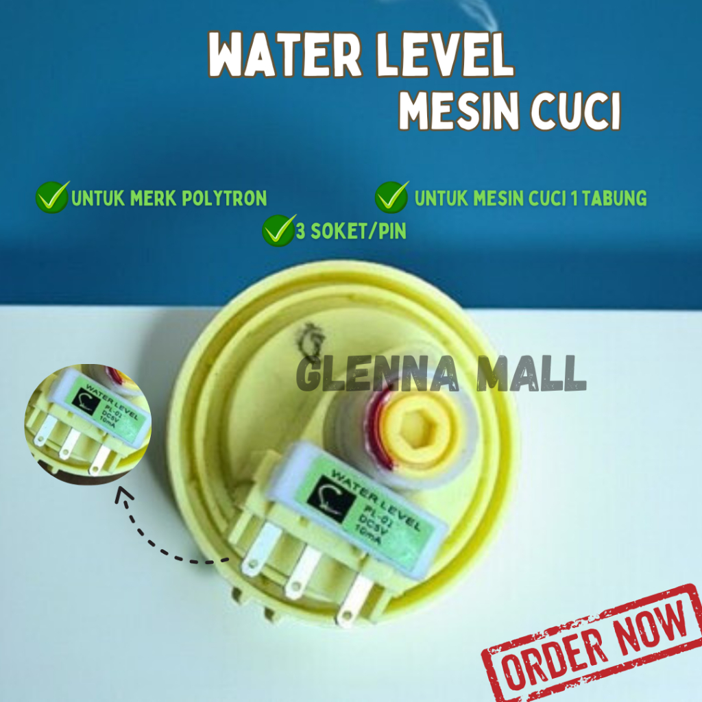 WATER LEVEL SENSOR MESIN CUCI POLYTRON / WATER LEVEL MESIN CUCI POLYTRON NON SELANG
