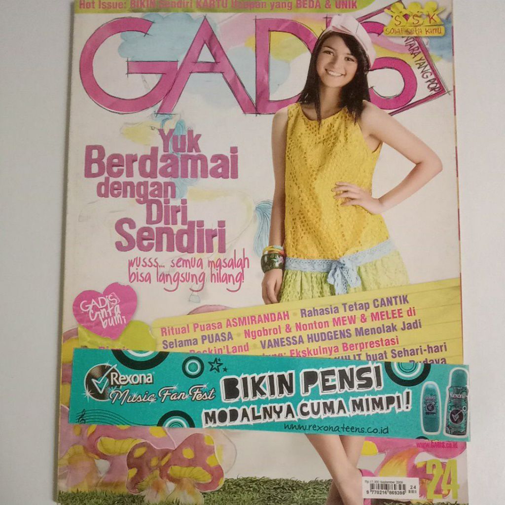 Majalah Gadis Tahun 2009 Cover Cantik Citra Kirana (Finalis Gadsam'2007)