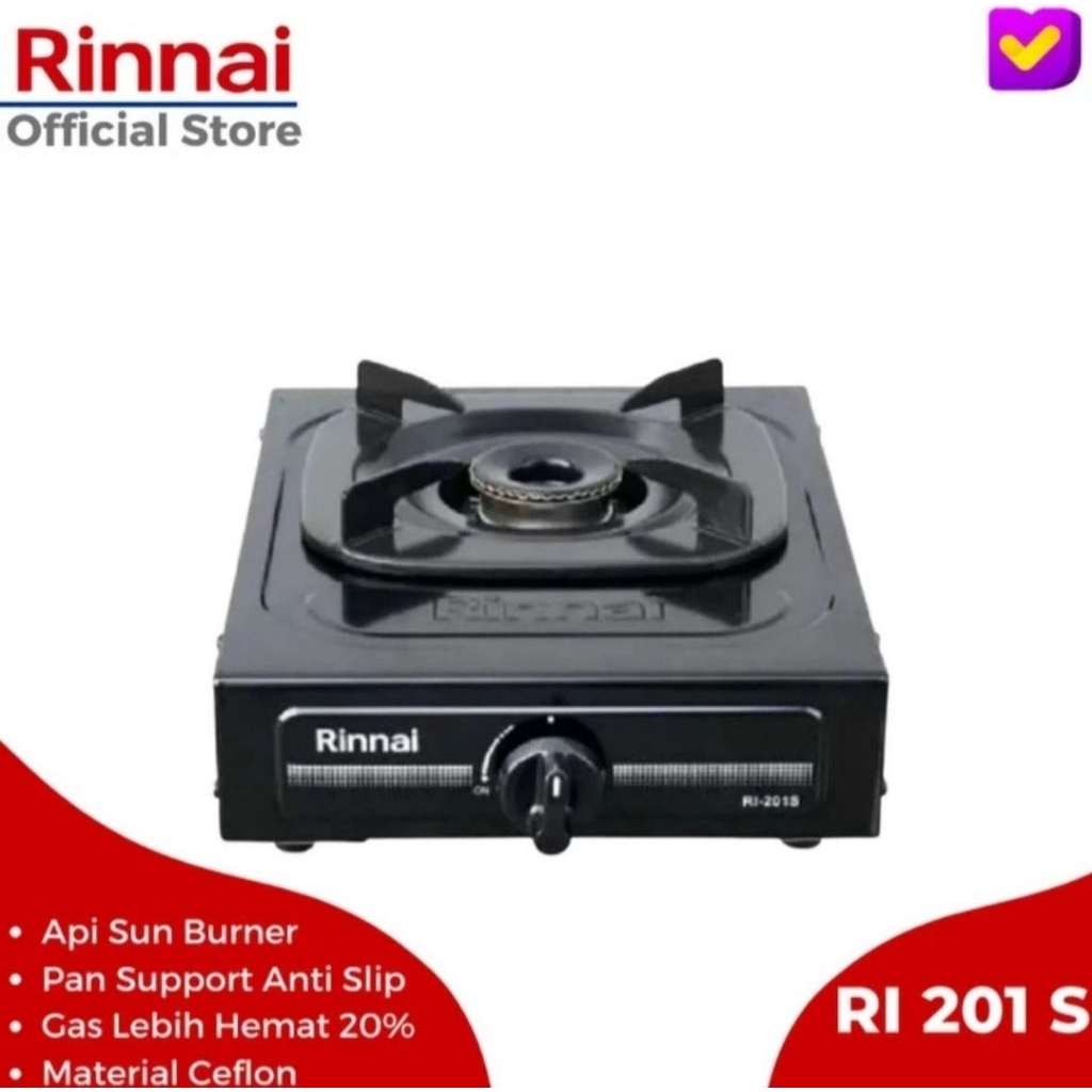 KOMPOR GAS RINNAI 1 TUNGKU RI-201S KOMPOR GAS RINNAI 1TUNGKU