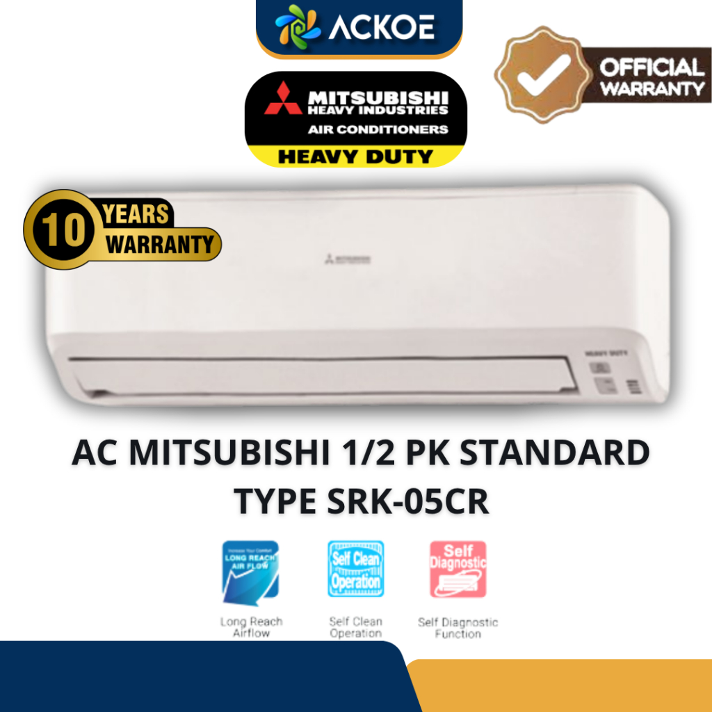 AC MITSUBISHI SRK05CR 1/2PK TYPE STANDARD PREMIUM