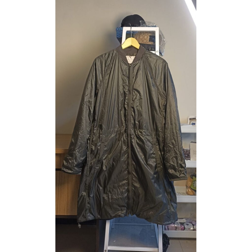 ATHLETA Original Long Bomber Jacket Glossy Windbreaker | Parka Kasual Streetwear Waterproof (Made in