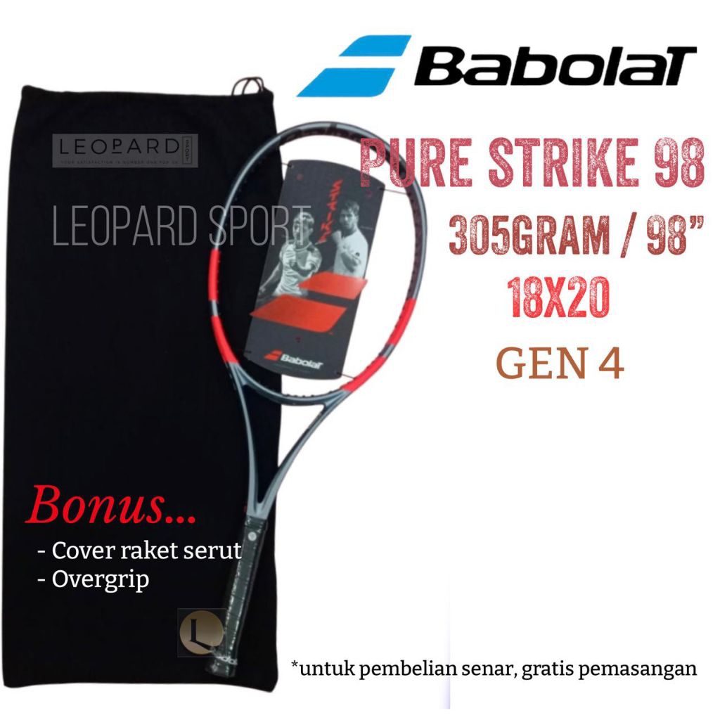 Raket Tenis Babolat Pure Strike 98 305g 18x20 Gen 4 / Tennis Racket