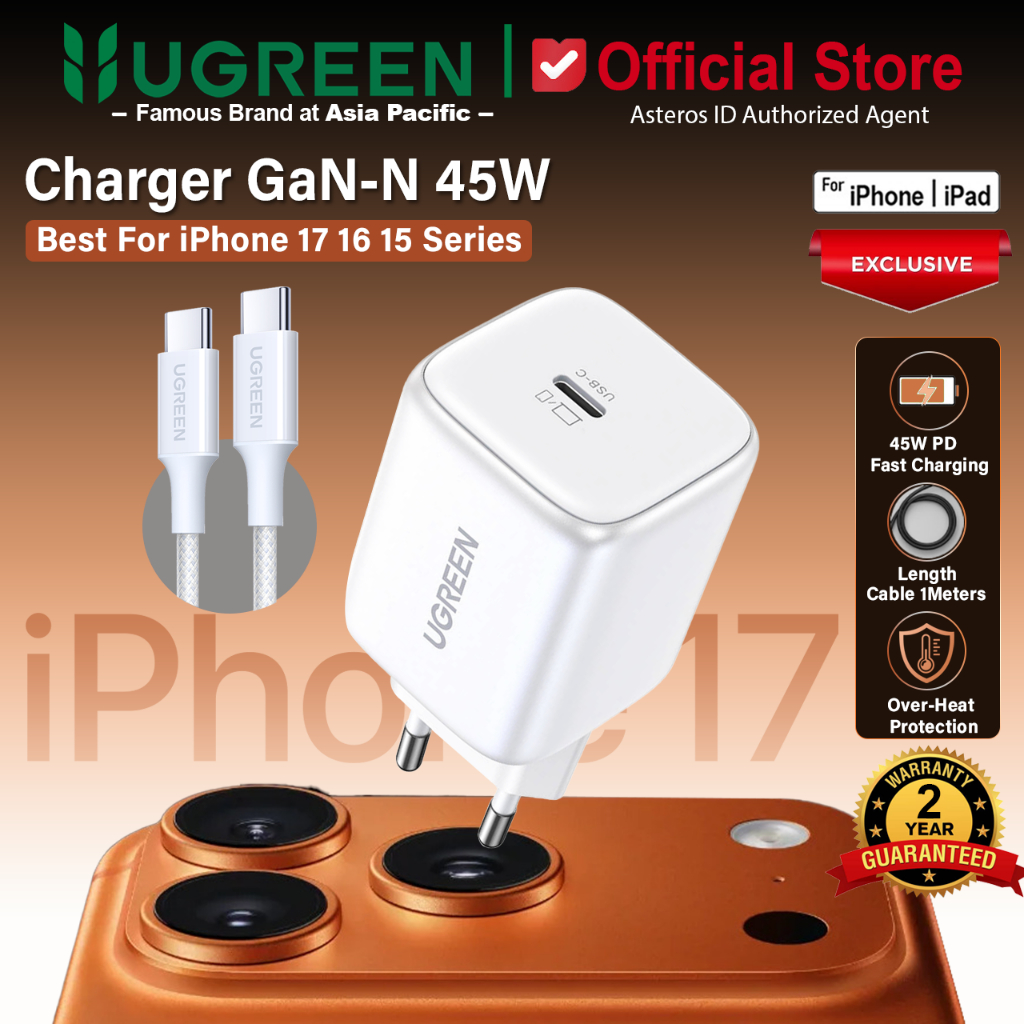 UGREEN Charger iPhone 17 Pro Max PD Type C Fast Charging 40w 45w