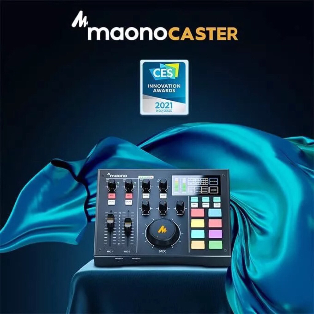 Maono CASTER AU-AM100 Podcast Soundcard Mixer USB Console maonoCaster AU AM100 All in One Plus Micro