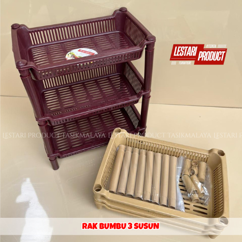 RAK BUMBU DAPUR 3 SUSUN SKAYEPLAS | RAK BUMBU SERBAGUNA | RAK DAPUR | RAK SUSUN PLASTIK | RAK BUMBU 