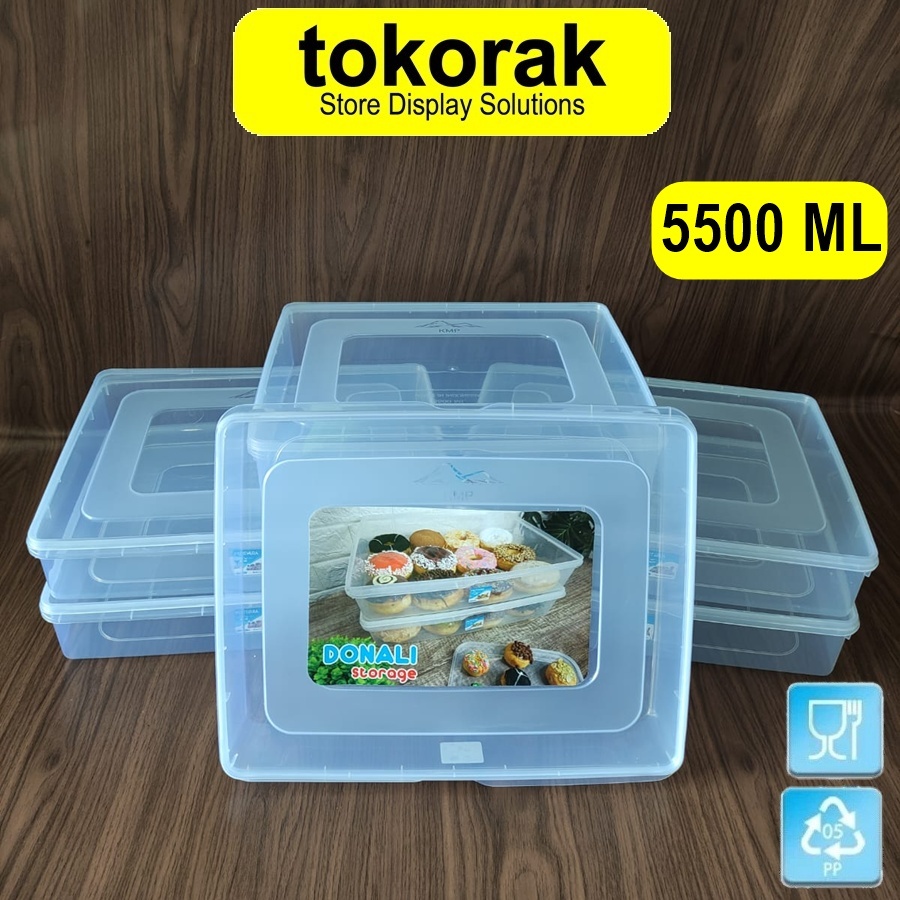 KMP KOTAK DONAT DONALI 5500ML FOOD BOX PLASTIK MUTIARA PACK 5500 ML SEALWARE MAKANAN FOOD GRADE