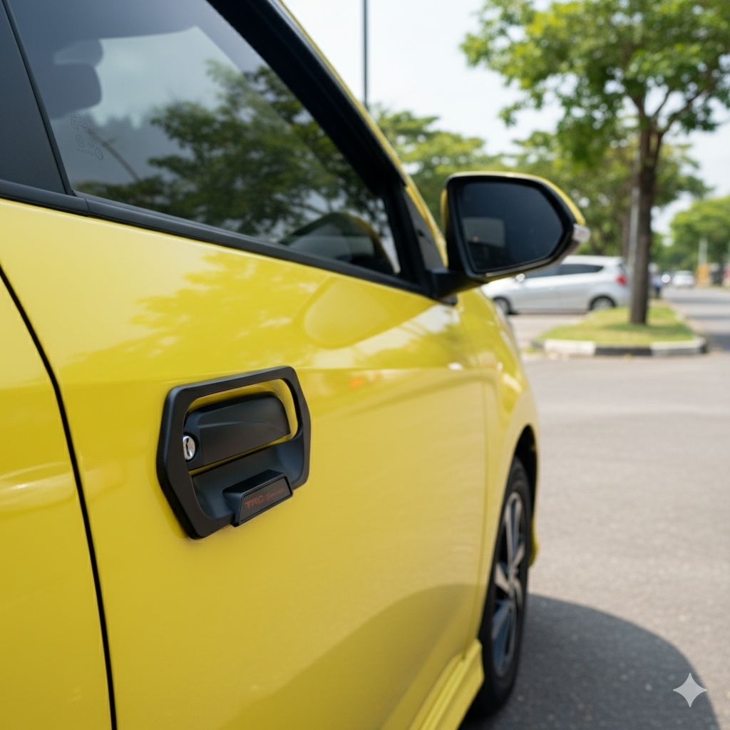 Cover Handle pintu krom hitam doff ayla Agya Trd Sportivo