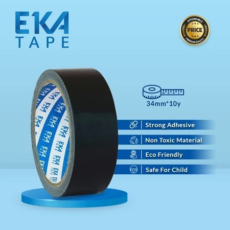 EKA TAPE CLOTH TAPE LAKBAN HITAM TERMURAH
