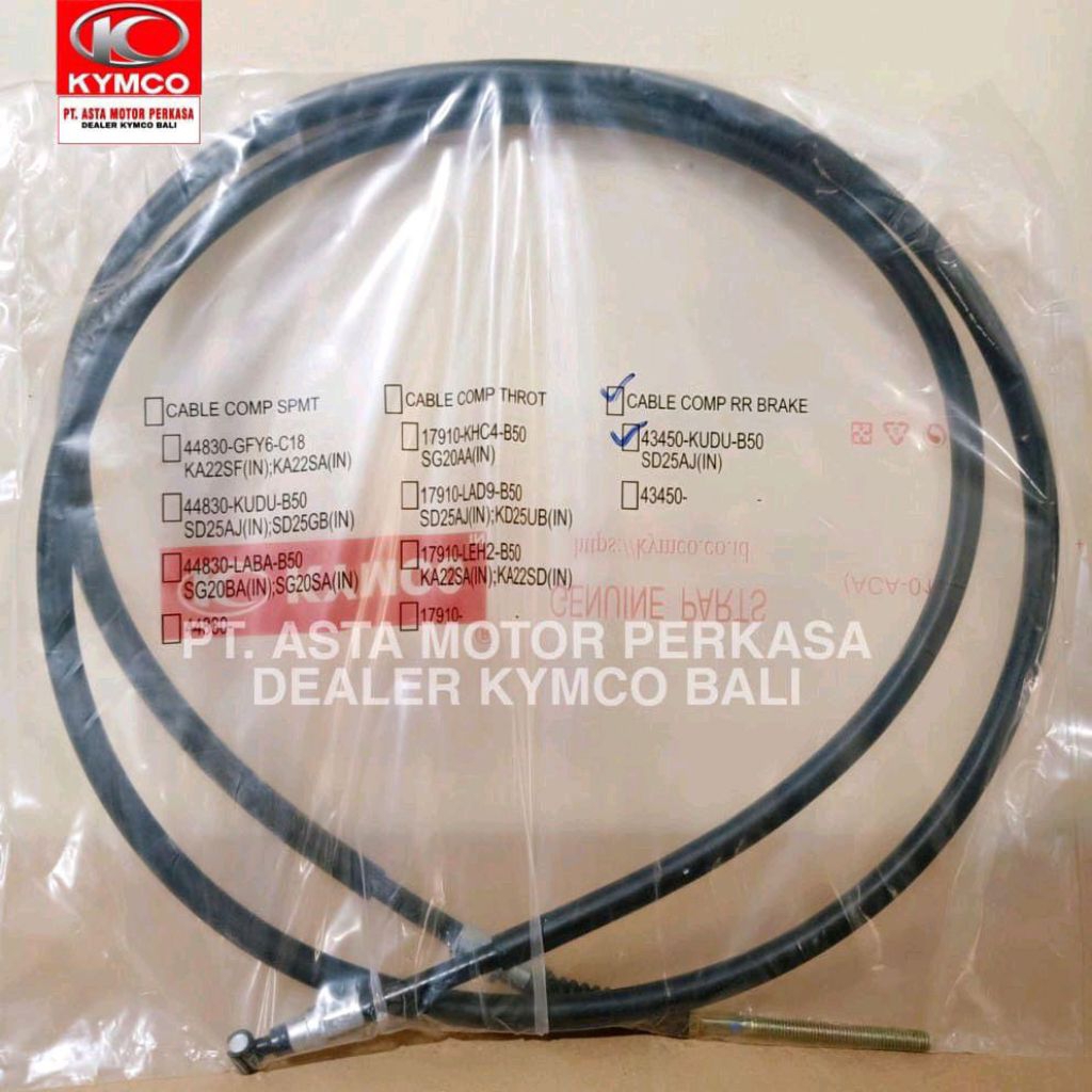 KABEL REM BELAKANG KYMCO METICA, GLX, TREND, JOCKEY