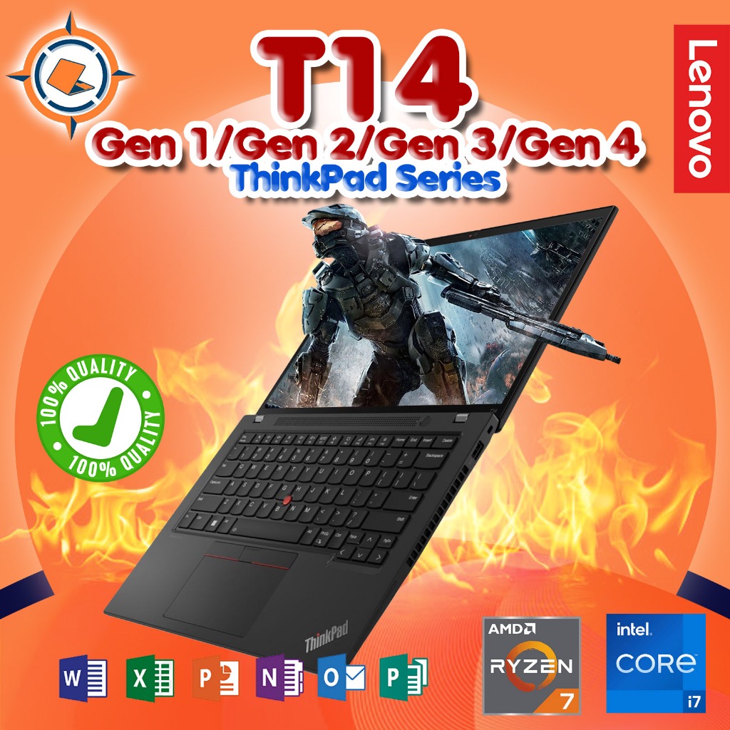 [PROMO] LENOVO THINKPAD T14 GEN 4 CORE i7 RYZEN 7 IRIS GRAPHIC | AMD RADEON BERGARANSI