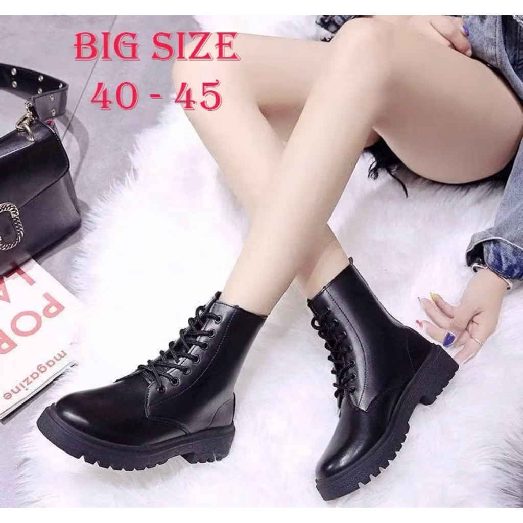 MK Patricia BOOT Wanita Ukuran Jumbo 40.45 Boots Docmart Cewek Low Boot Fashion Ukuran Kaki Besar Hi
