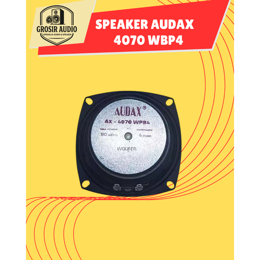 TERMURAH  SPEAKER AUDAX AX 4070 WOOFER 4 INCH WUFER AUDAX 80 WATT ORIGINAL ASLI 4 IN AUDAX