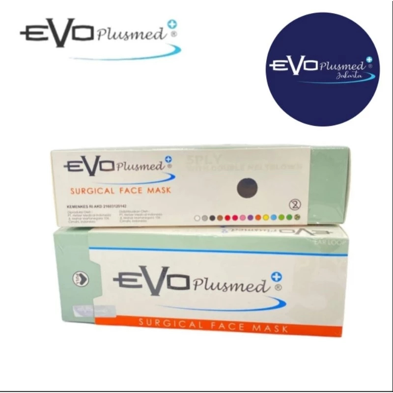 Masker Evo Plusmed 5ply 20Pcs White TERBARU