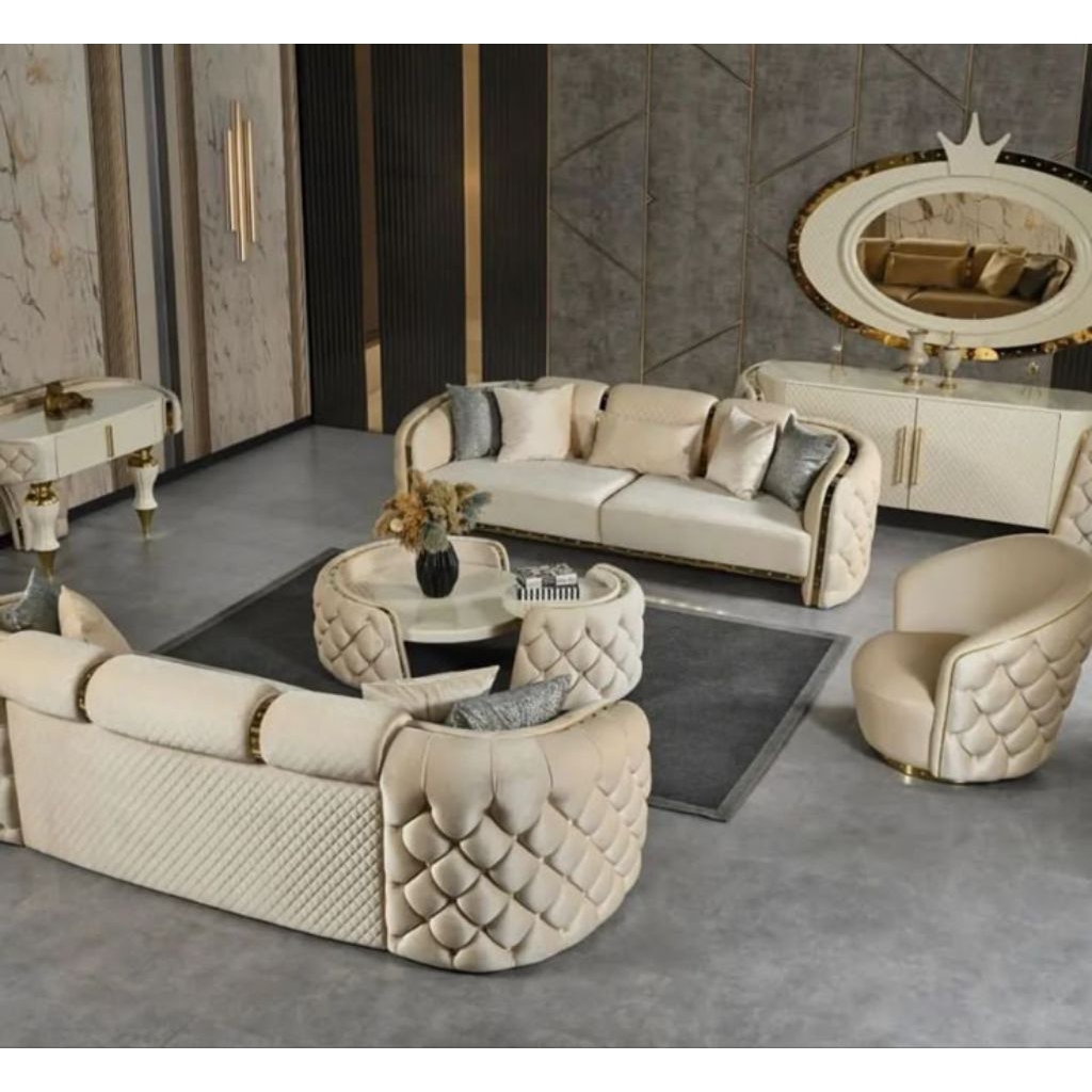 Sofa 321 Fullset Sofa Kulit Mewah Design Elegant Sofa Minimalis Terbaru