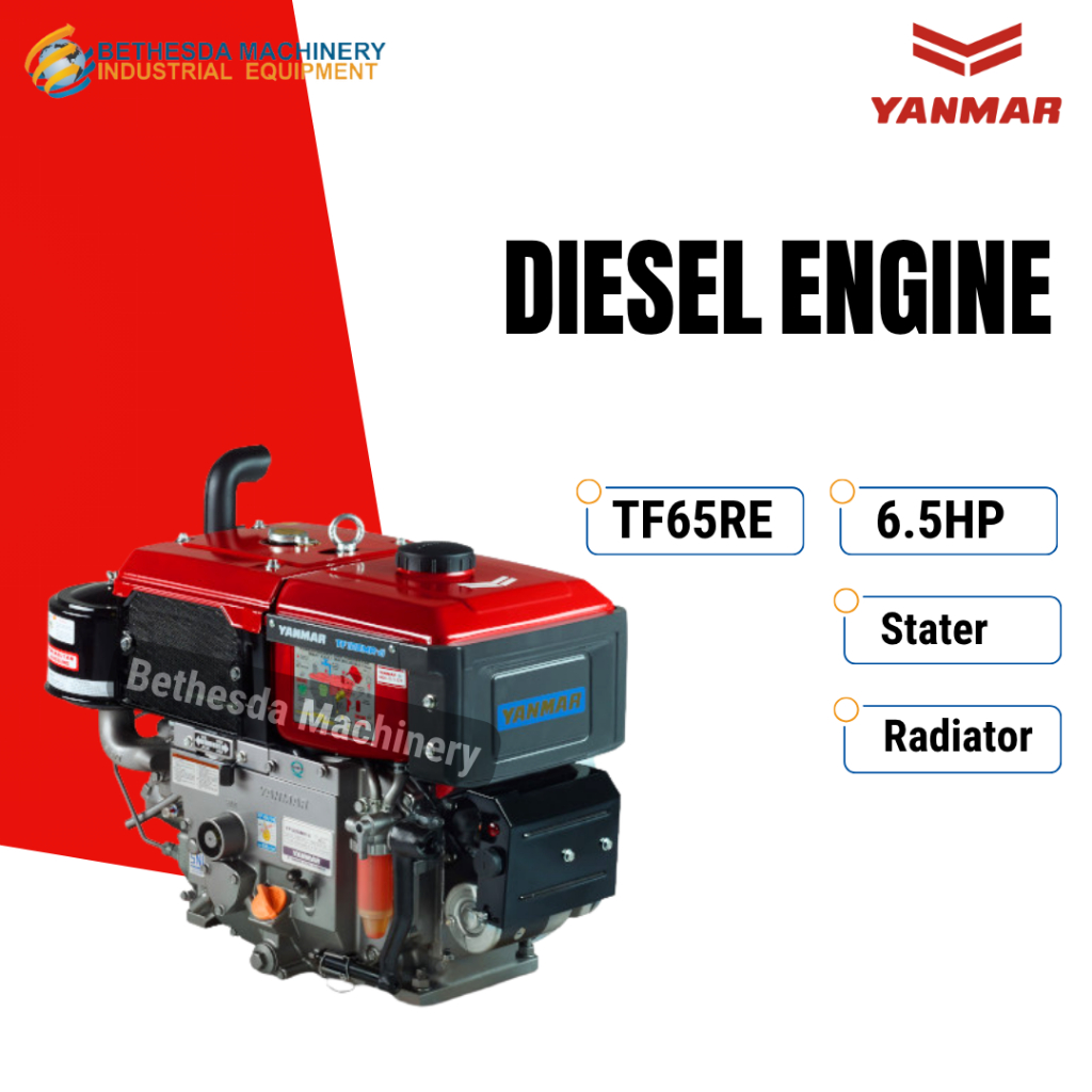 Mesin Diesel Penggerak YANMAR 6.5 HP Radiator Stater TF 65 RE