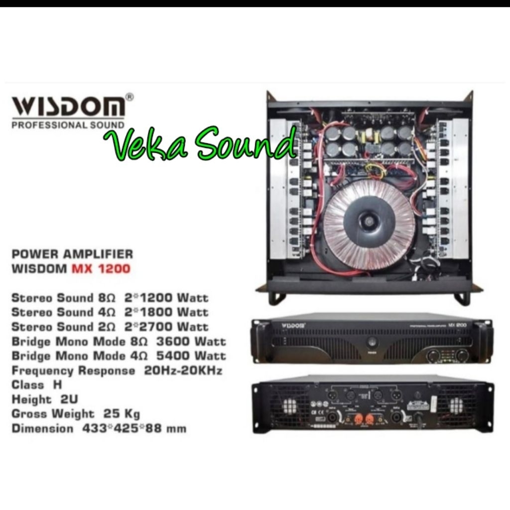 Wisdom MX-12000/ MX12000 2 Channel Power Amplifier Wisdom MX 1200 / 2 Channel Original Garansi  Resm