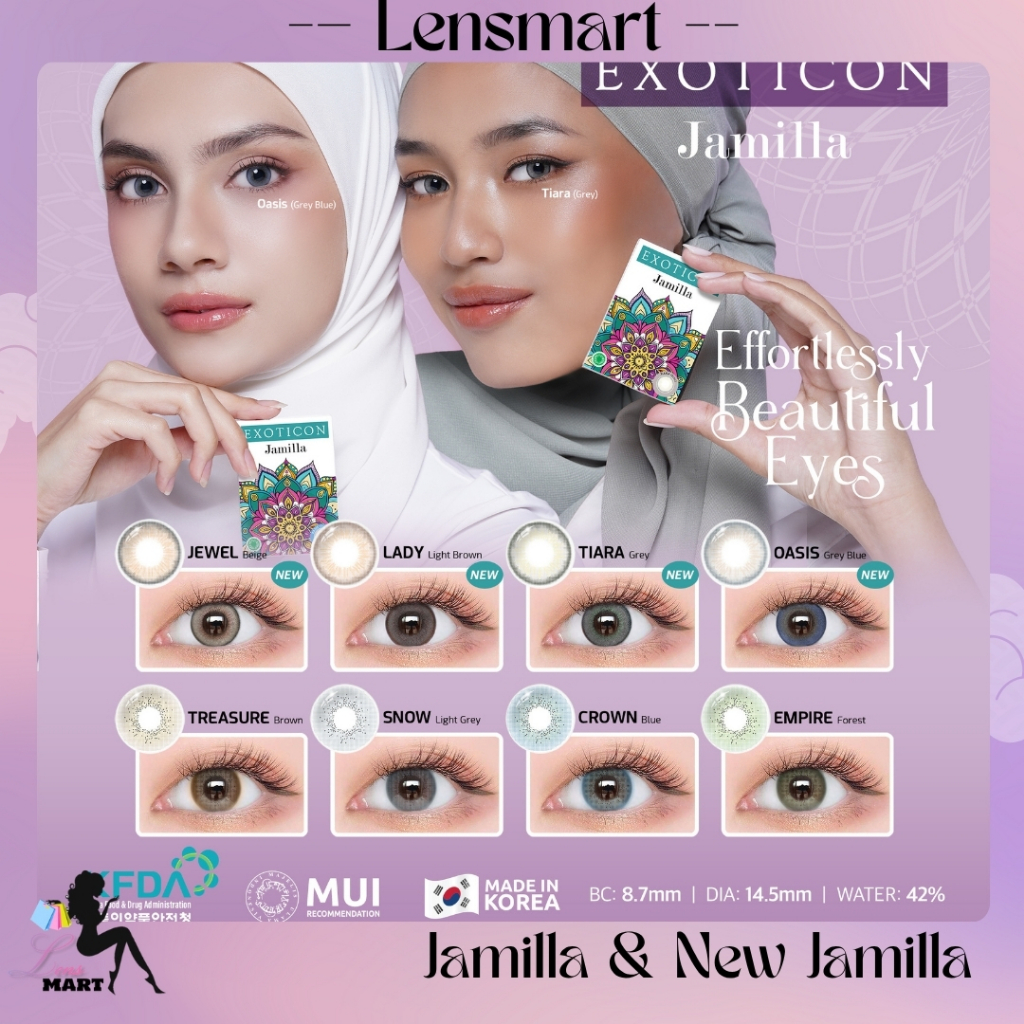 Softlens Jamilla & New Jamilla Arabian Look Dia. 14.50mm By Exoticon - Minus -0.50 sd -2.75