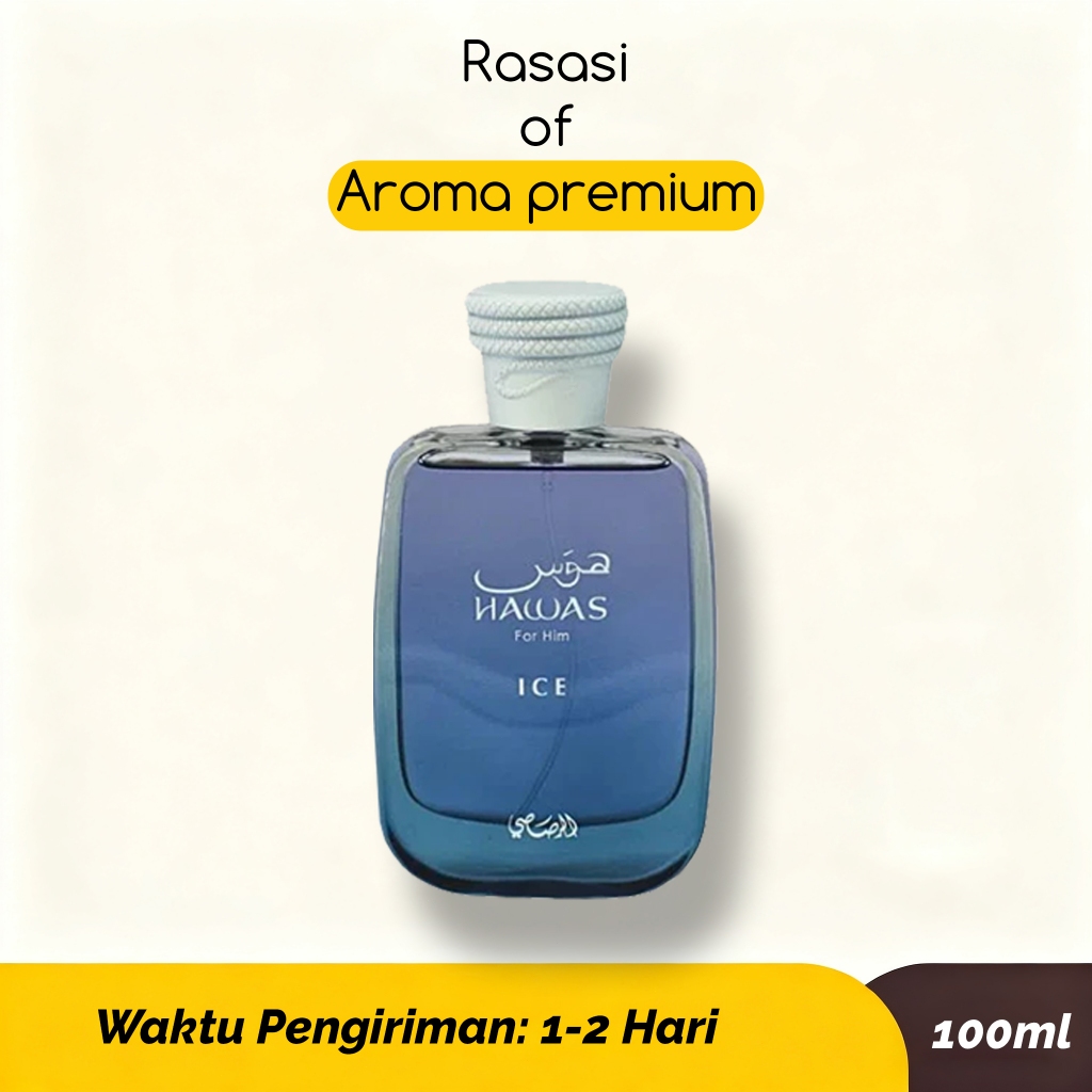 Rasasi Hawas Ice/ Rasasi Hawas/ Rasasi Hawas Ice For Him Edp For Men 100ml/ Rasasi Its Essential/ Ha