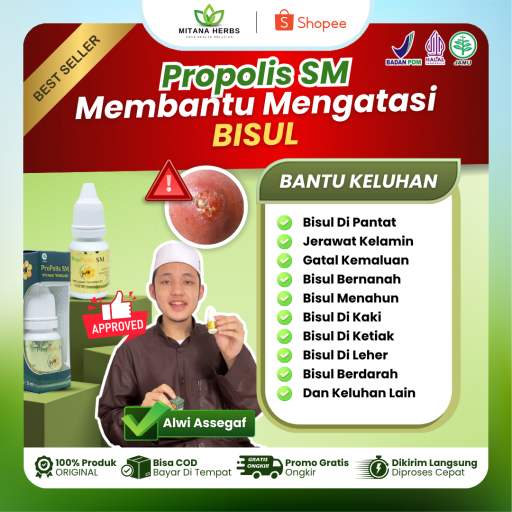 Propolis SM Obat Bisul, Bisul di Pantat, Jerawat Kelamin, Gatal Kemaluan, Obat Bisul Bernanah Anak d
